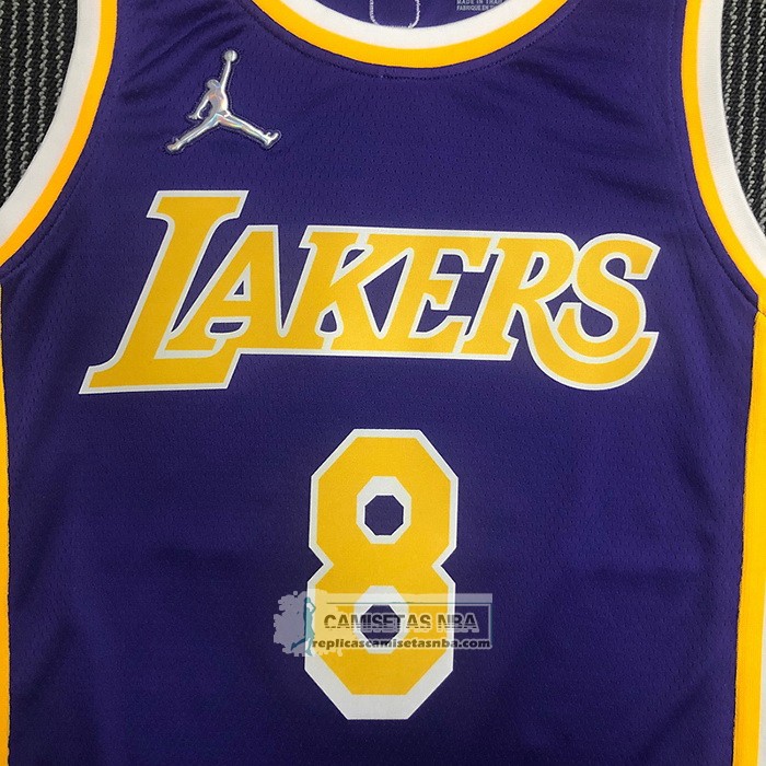 Camiseta Los Angeles Lakers Kobe Bryant NO 8 Statement 2021-22 Violeta